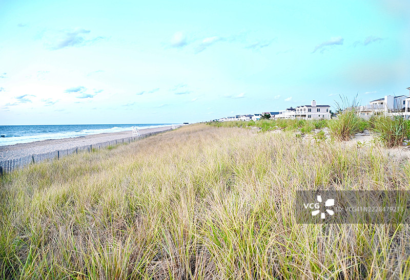 特拉华州南贝萨尼海滩的清晨图片素材