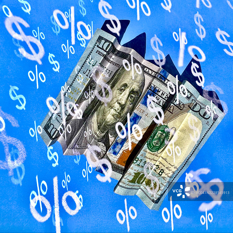 金融与百分比图片素材