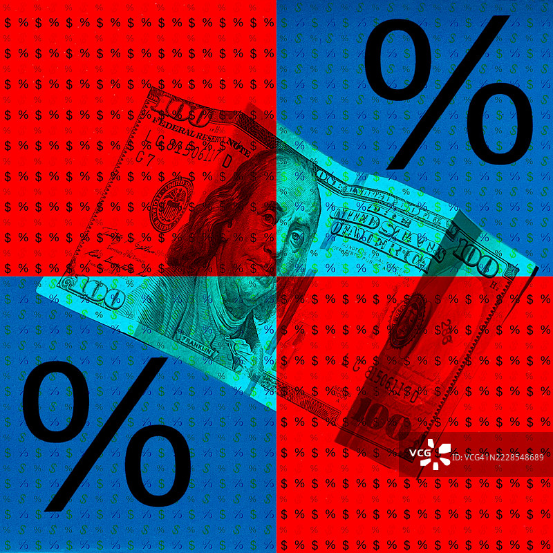 金融与百分比图片素材