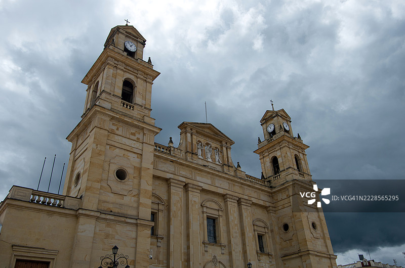 奇金基拉的玫瑰圣母大教堂，哥伦比亚博亚卡省奇金基拉图片素材