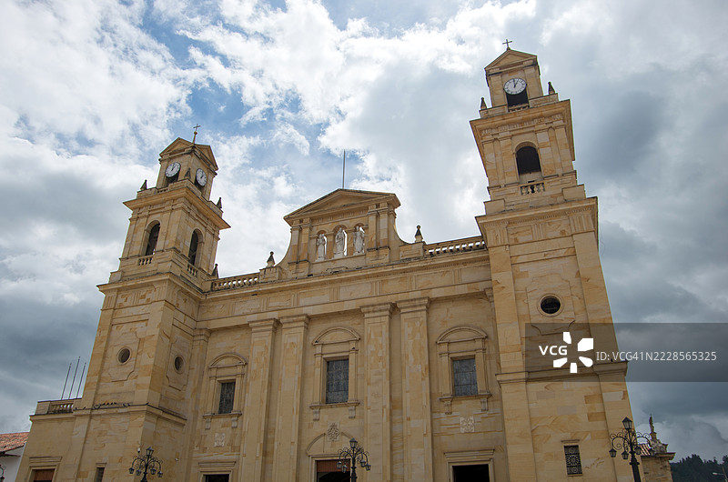 奇金基拉的玫瑰圣母大教堂，哥伦比亚博亚卡省奇金基拉图片素材