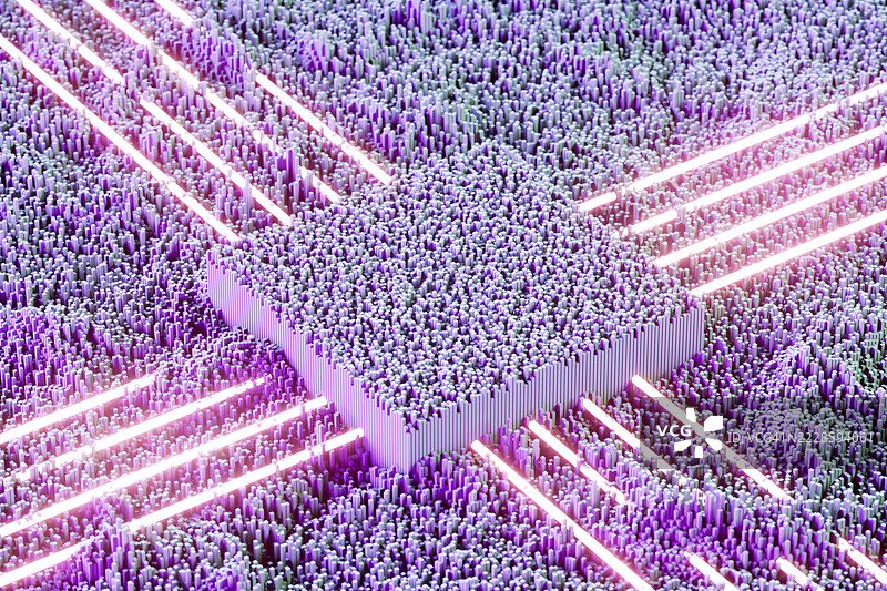 主板上的中央处理器，数字化转型与人工智能背景图片素材