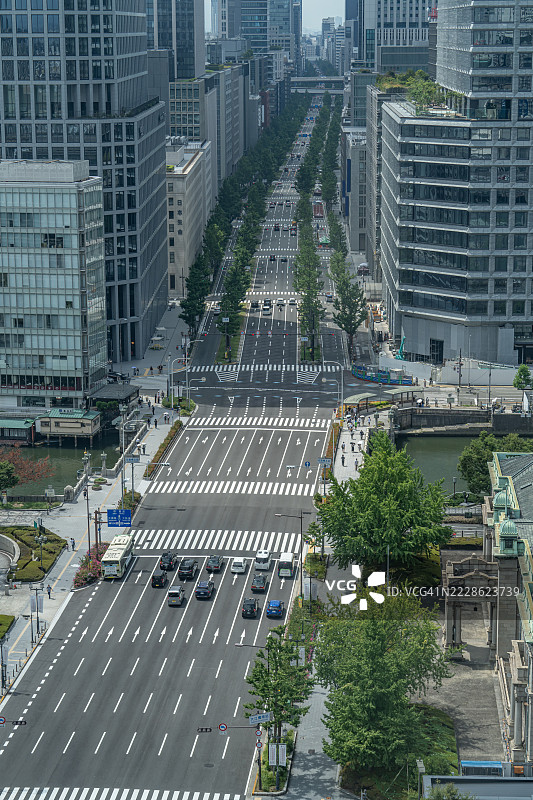 日本大阪市的城市道路图片素材