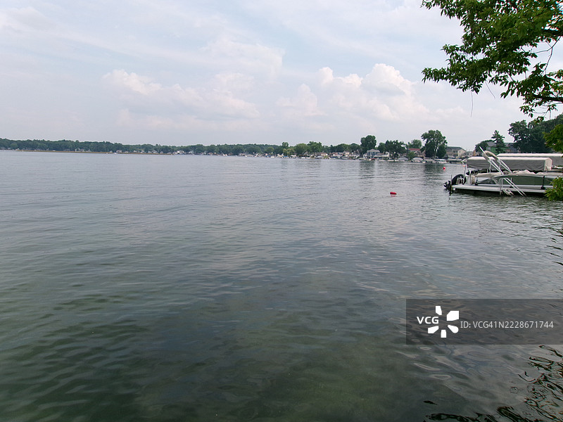 密歇根州劳顿的海洋与天空的美丽景色图片素材