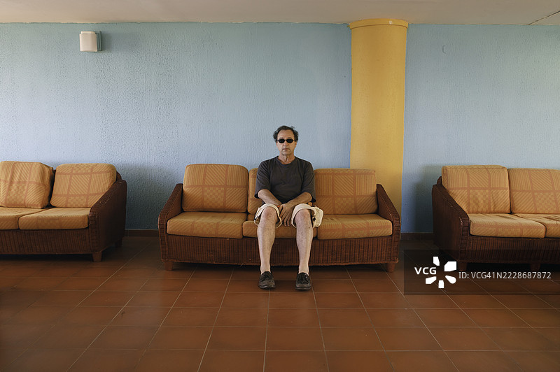 古巴度假村的游客图片素材