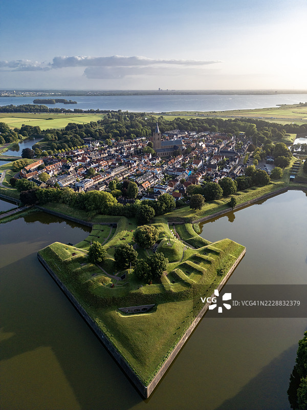 荷兰纳尔登要塞。图片素材