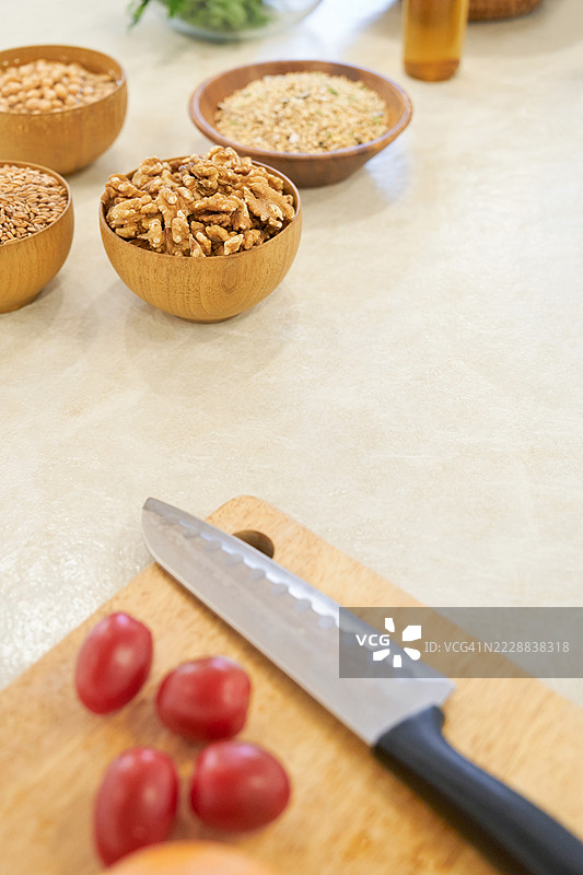 家用厨房，饮食，谷物，谷类，核桃图片素材
