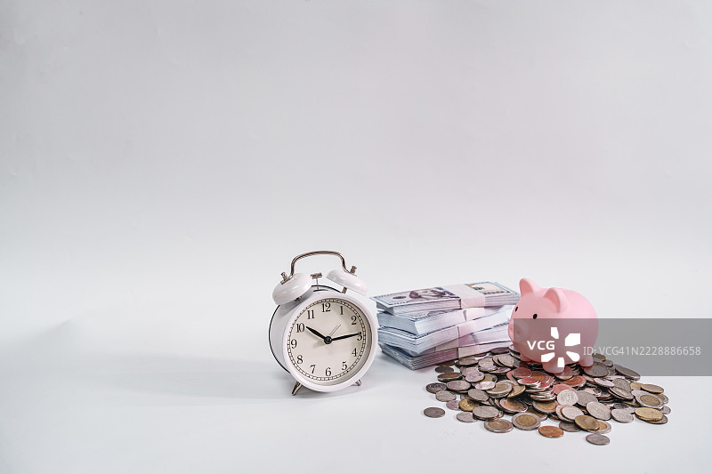 储蓄概念，定期存款利率图片素材