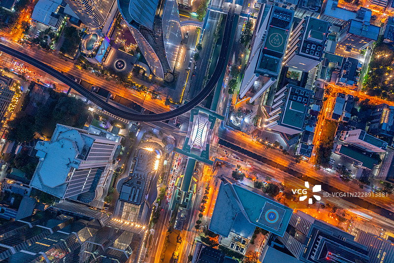 泰国曼谷的钟农西市区交通情况。图片素材