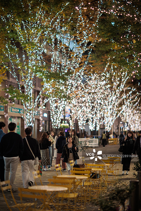 东京丸之内的圣诞氛围图片素材