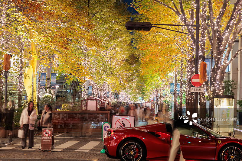 东京丸之内的圣诞氛围图片素材