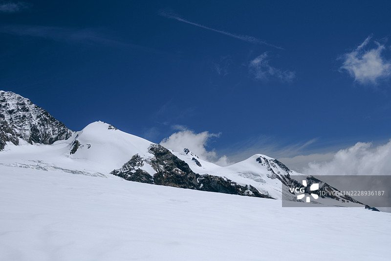 蒙特罗莎山脉的阿尔卑斯冰川图片素材