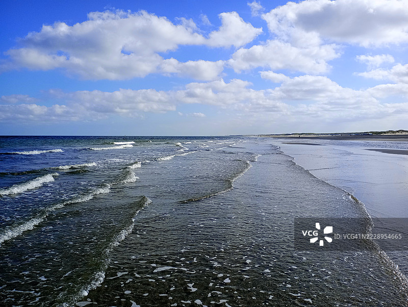 荷兰霍克范霍兰的海洋与天空的美丽景色图片素材