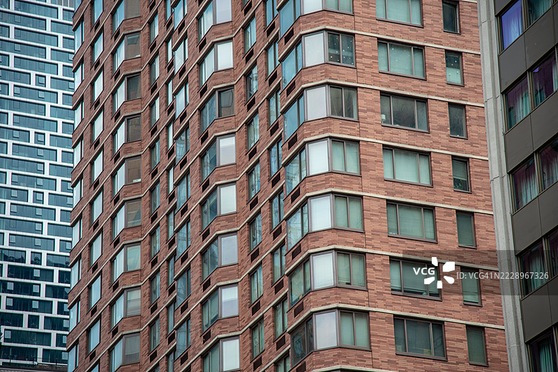 低角度视图的建筑，纽约，美国图片素材