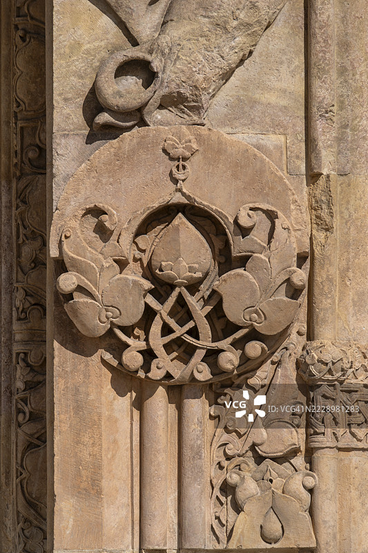 土耳其中部安纳托利亚的锡瓦斯市的迪夫里吉大清真寺和医院（医院的入口门廊）图片素材