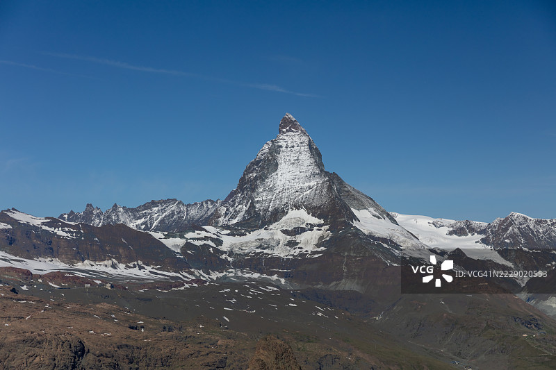 清晨的马特洪峰全景图图片素材