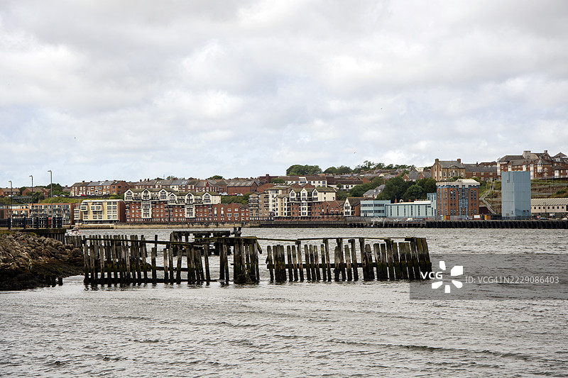 从南希尔兹俯瞰北希尔兹的景色图片素材