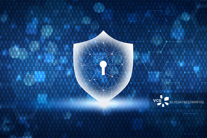 网络安全盾牌数据保护网络数字安全。互联网安全网络保护数字隐私防火墙安全图片素材