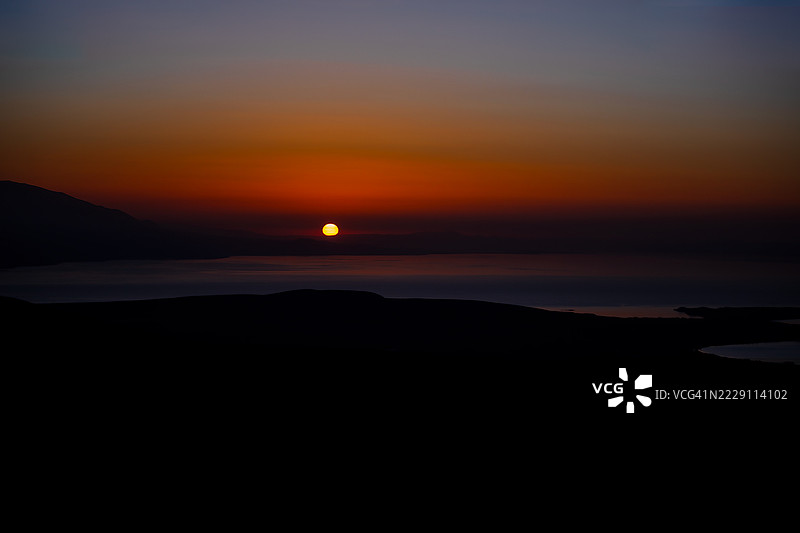 土耳其比特利斯的范湖日出图片素材