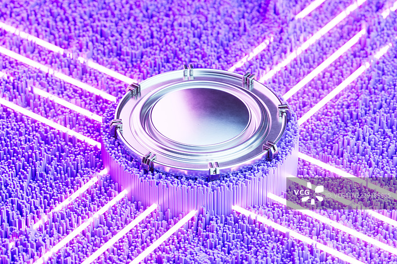 主板上的中央处理器，数字化转型与人工智能背景图片素材