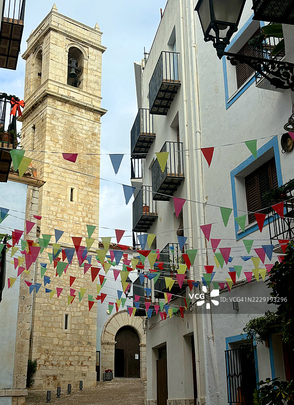 西班牙佩尼斯科拉的街道图片素材