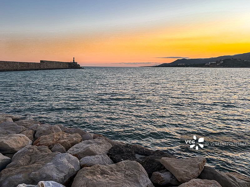 地中海的日落图片素材