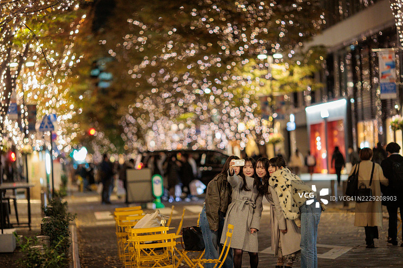 东京丸之内的圣诞氛围图片素材