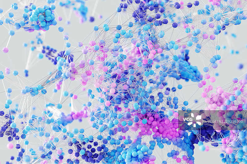 人工智能协作与连接的神经网络网页图片素材