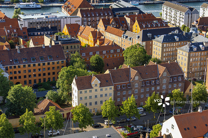 哥本哈根丹麦的克里斯蒂安港景观图片素材