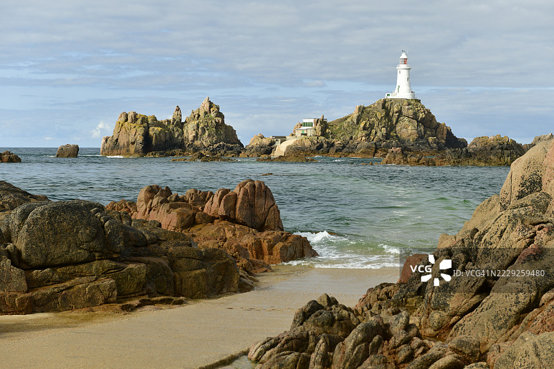 拉科比耶角，泽西岛，英国图片素材