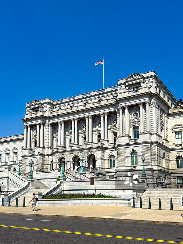 华盛顿特区国会图书馆的杰斐逊大楼图片素材