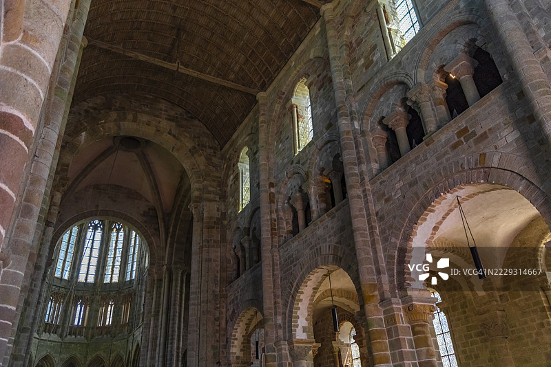 蒙圣米歇尔教堂的内部建筑结构 (I)图片素材