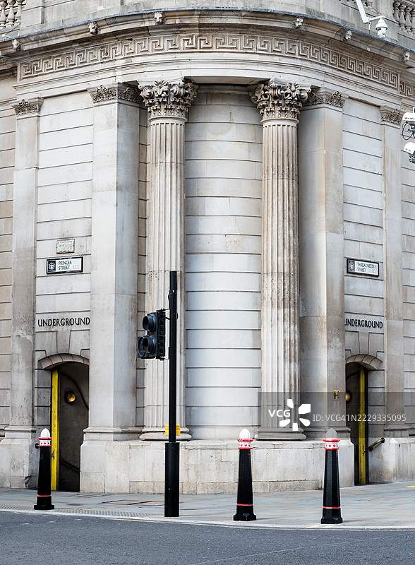 伦敦市的线针街街角图片素材