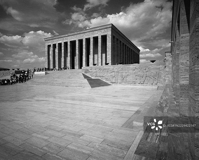 黑白色的阿塔图尔克陵墓（安尼特卡比尔）图片素材
