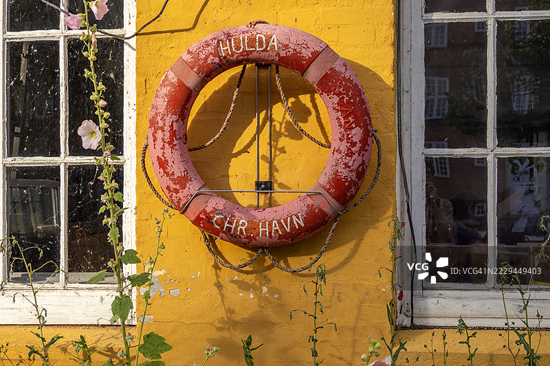 哥本哈根基督城墙上的救生圈图片素材