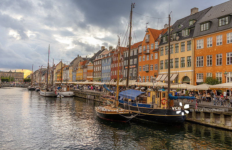 哥本哈根的尼哈芬海滨图片素材