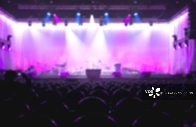 舞台上的虚焦灯光图片素材