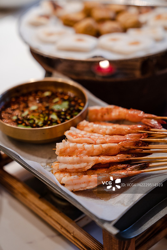 炸虾特写，中华美食图片素材