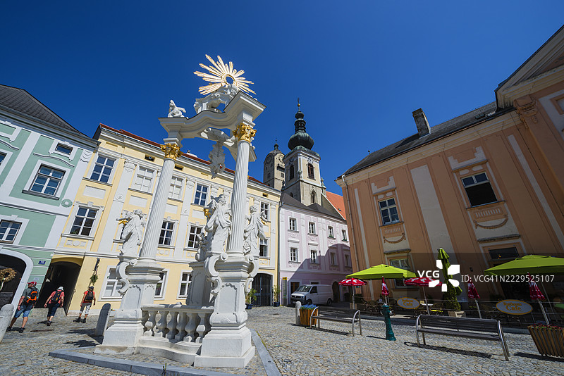 奥地利施泰因安德多瑙的城市风光图片素材