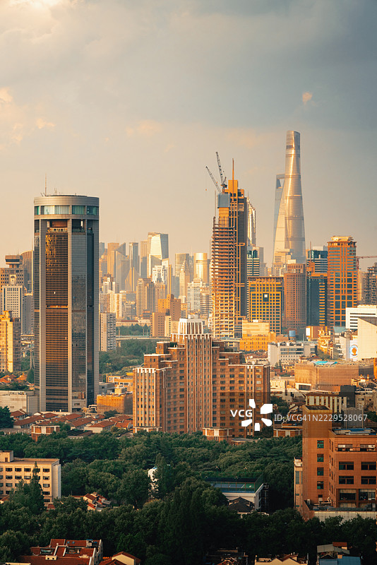黄浦区上海城市风景的白天景观图片素材