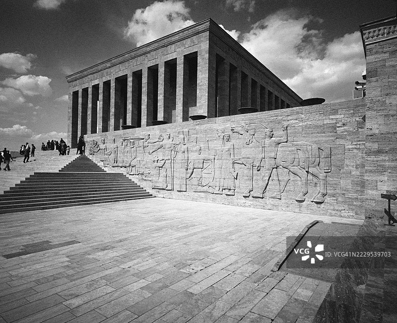 黑白色的阿塔图尔克陵墓（安尼特卡比尔）图片素材