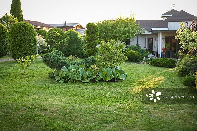 乡村别墅与花园图片素材