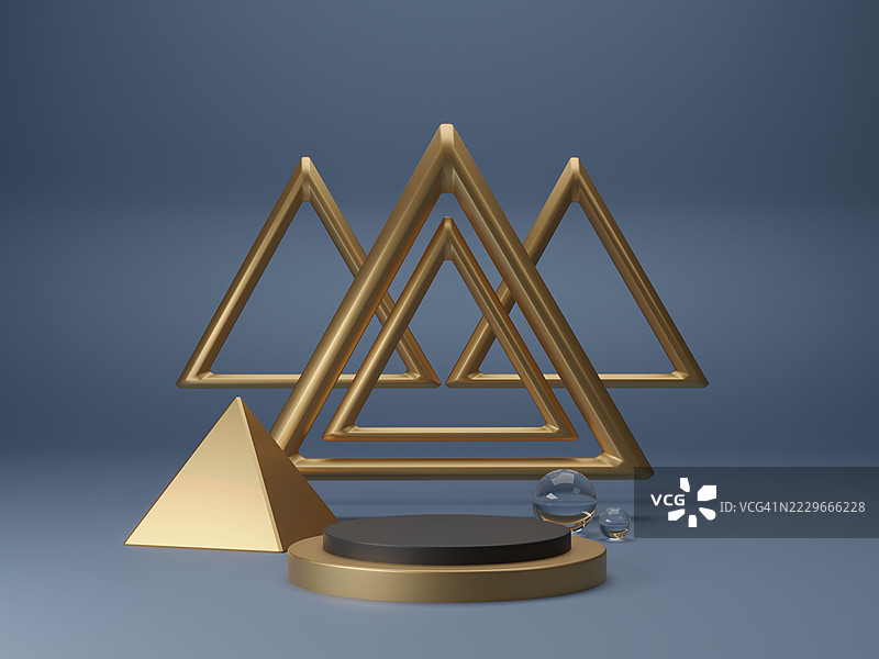舞台上的三角形图片素材