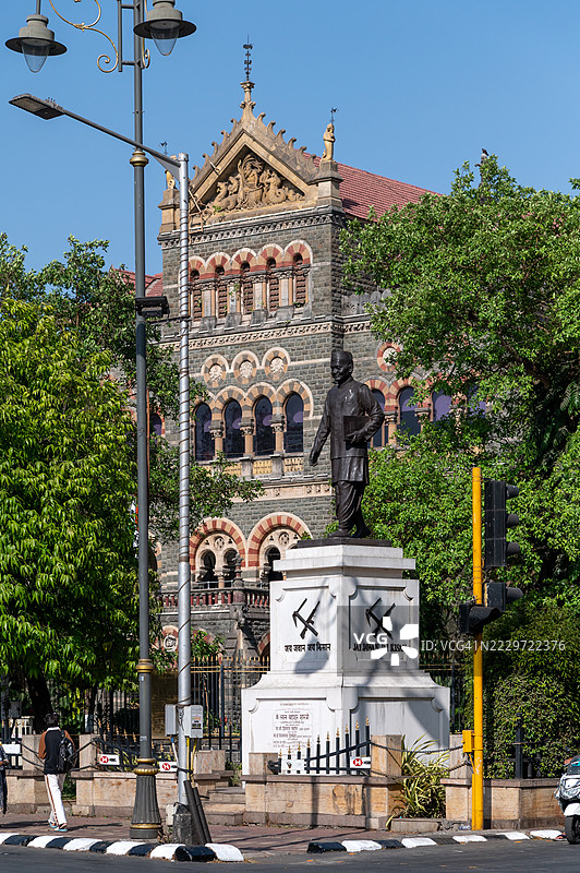 拉尔·巴哈杜尔·沙斯特里雕像，科拉巴，孟买图片素材