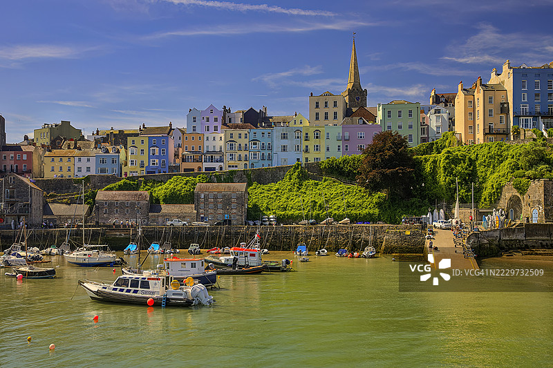 英国威尔士的滕比图片素材