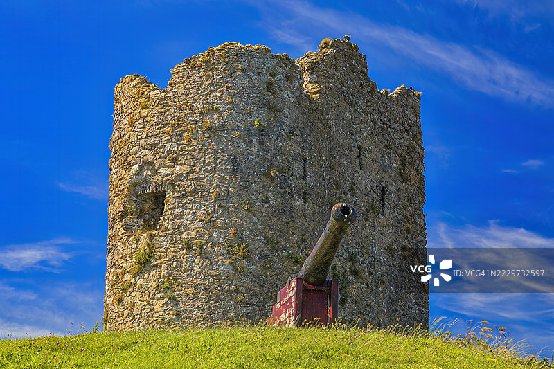 威尔士的滕比城堡，英国图片素材