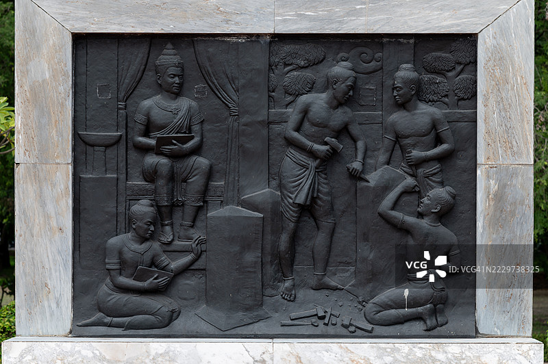 拉玛汗亨国王纪念碑，素可泰历史公园图片素材