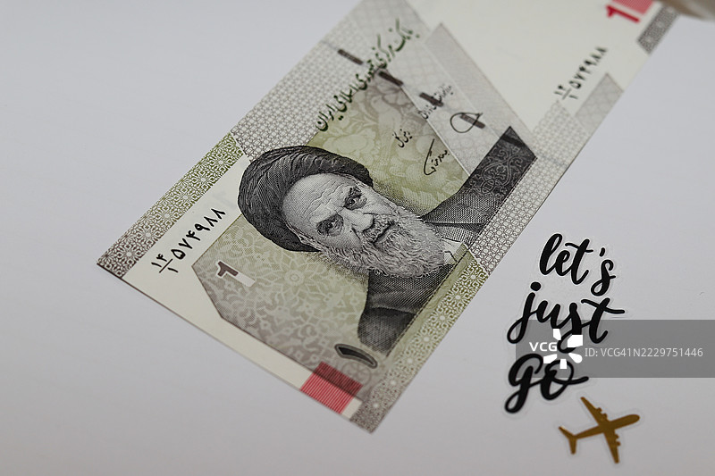 伊朗货币与旅行图片素材