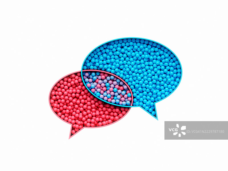 两个交叉的对话气泡图片素材