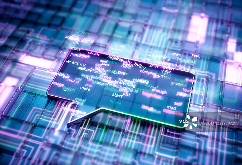 从对话气泡中冒出的文字图片素材